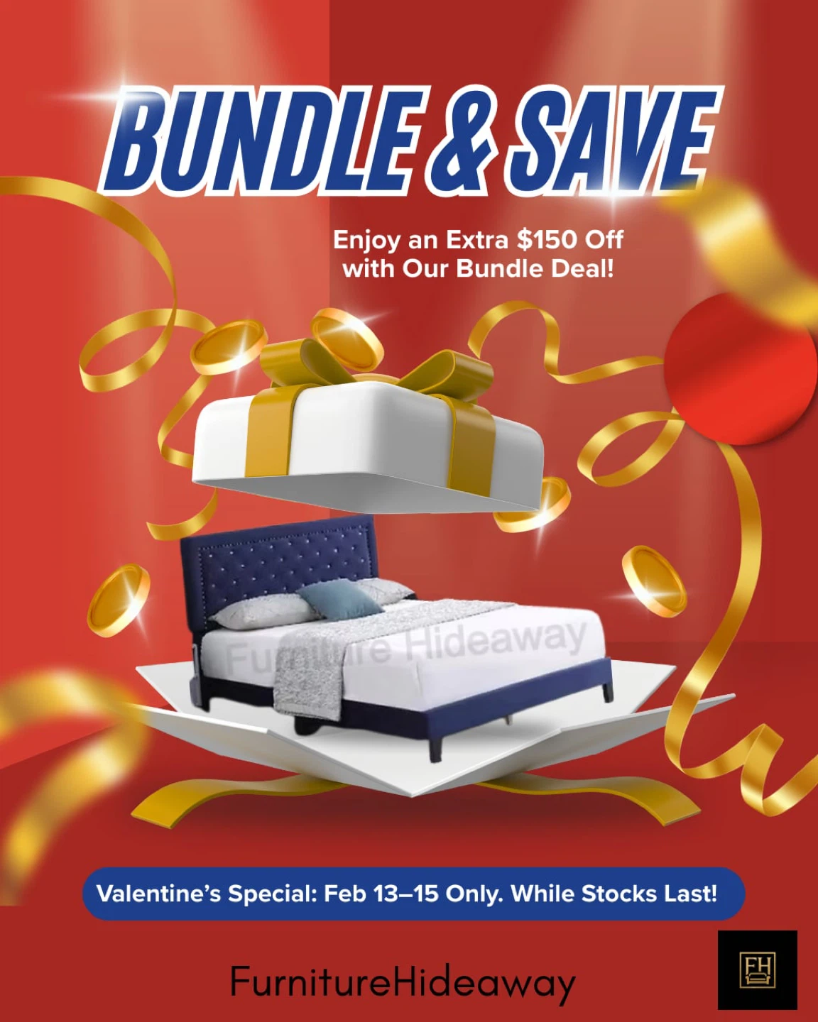 💕✨Complete Your Bedroom: Mattress & Bed Frame + Extra $150 Off✨💕