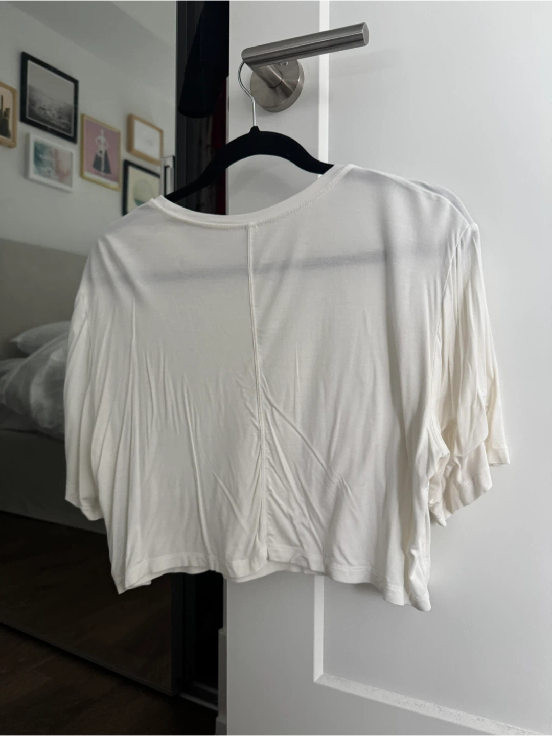 Babaton White Cropped T-Shirt - M - photo 2