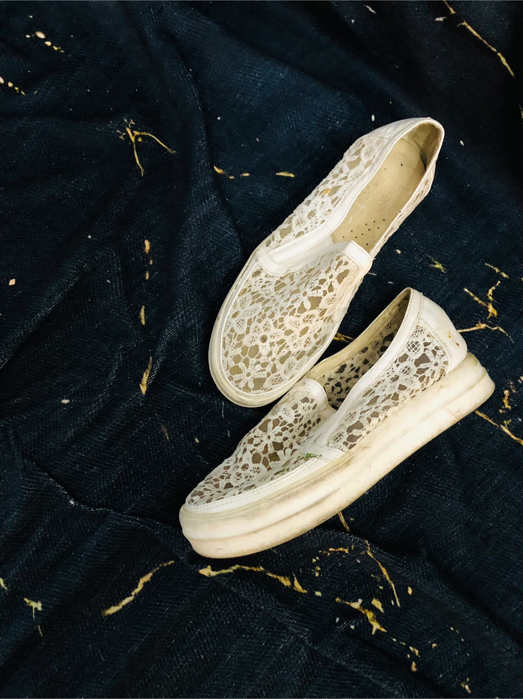 White Lace Slip-On Sneakers 8 - photo 2