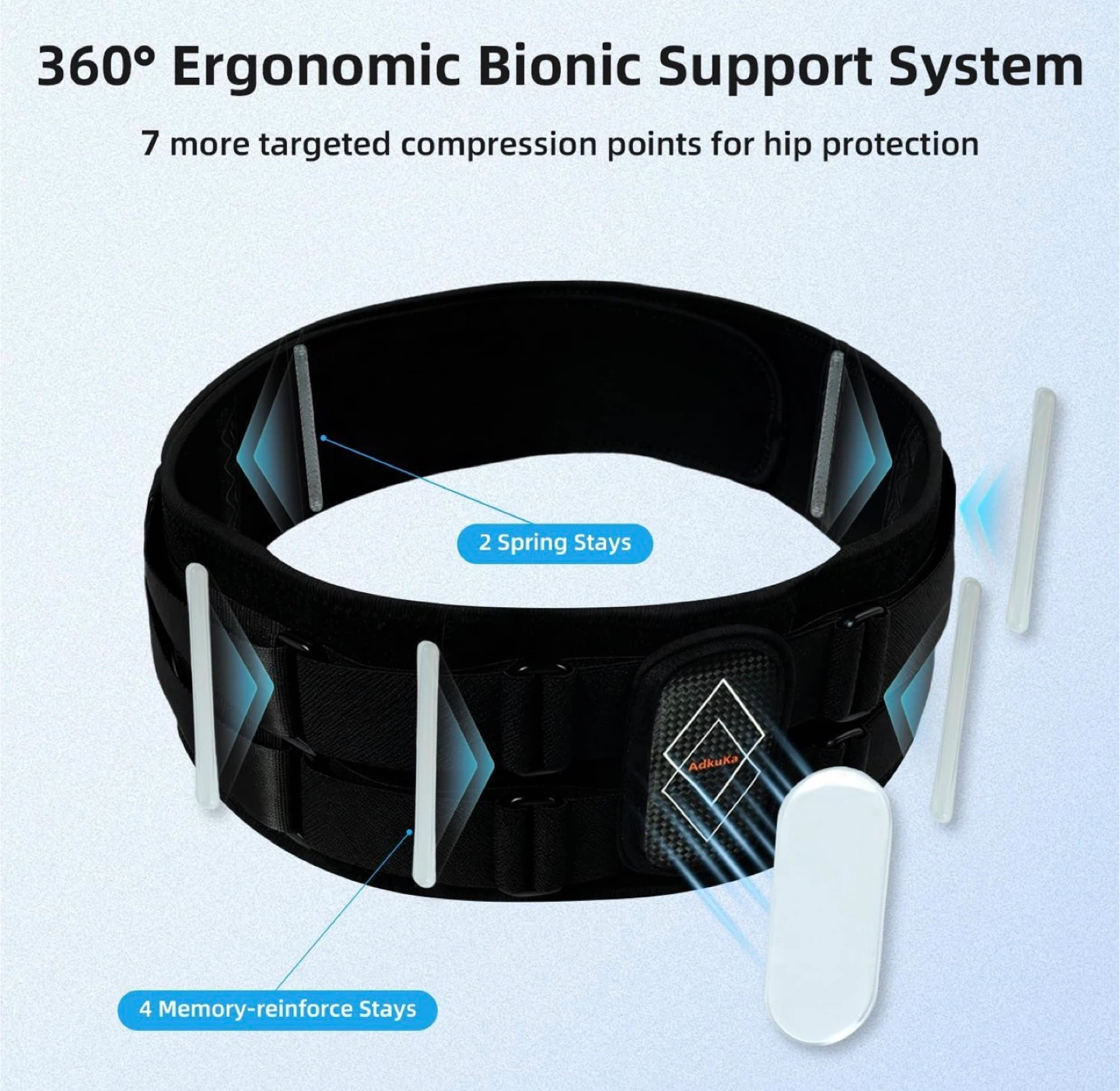 Back Brace with Lumbar Support and Adjustable Straps - photo 4