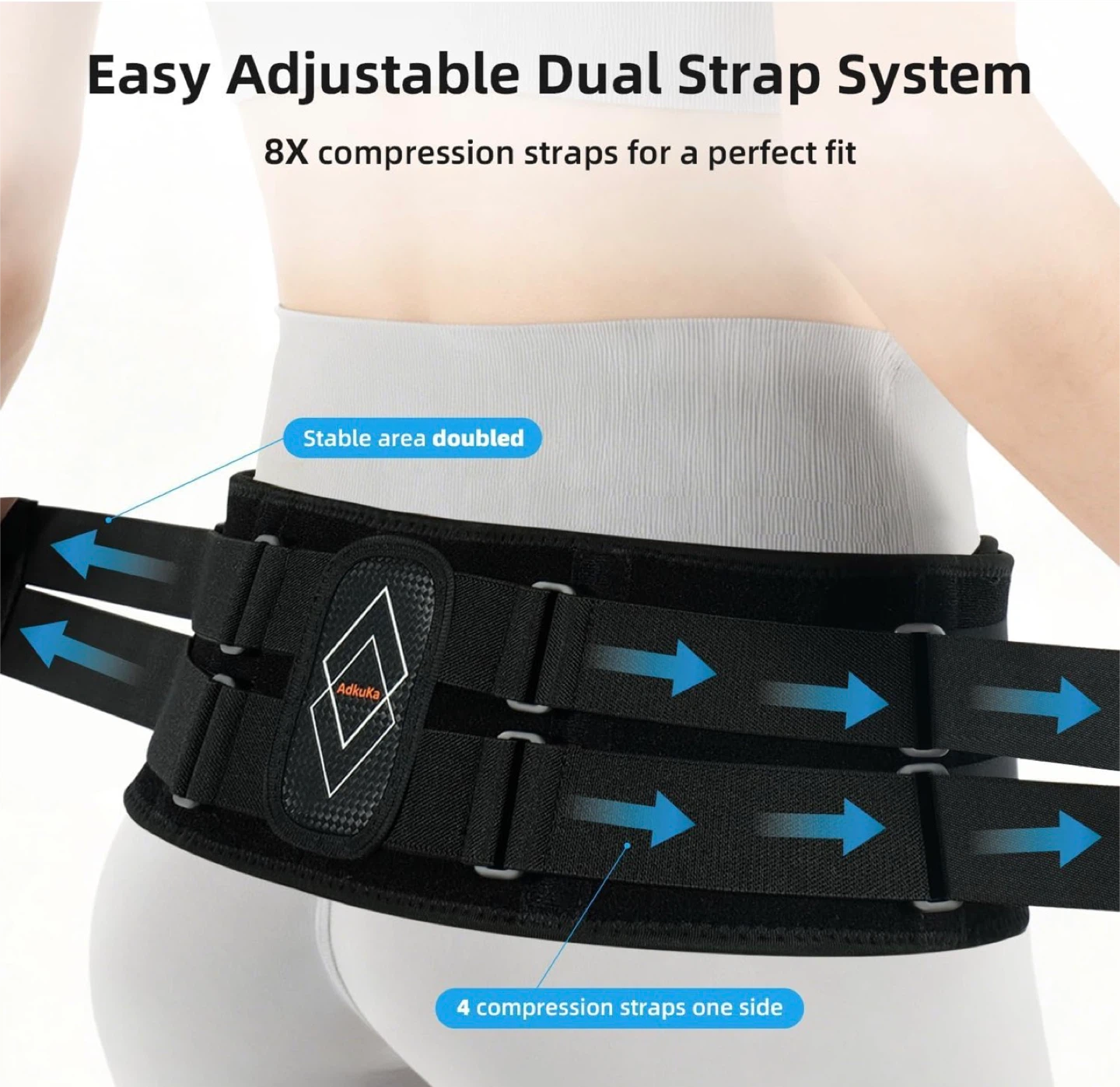 Back Brace with Lumbar Support and Adjustable Straps - photo 3