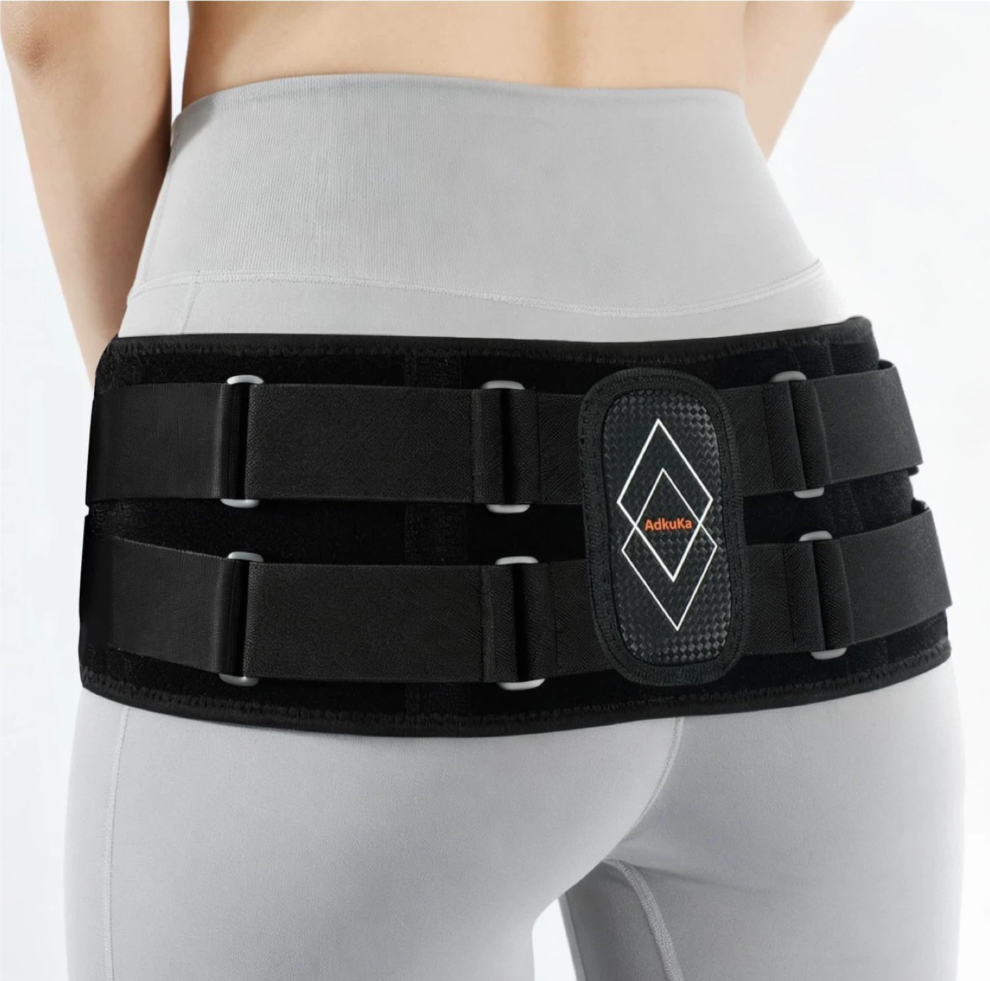 Back Brace with Lumbar Support and Adjustable Straps