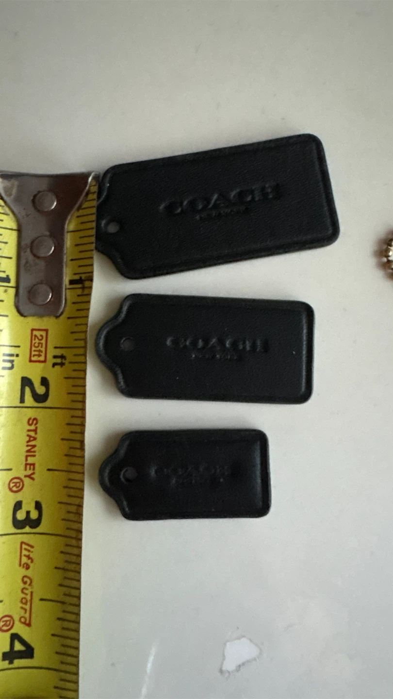 Coach Black Leather Luggage Tags (Set of 3) - photo 2