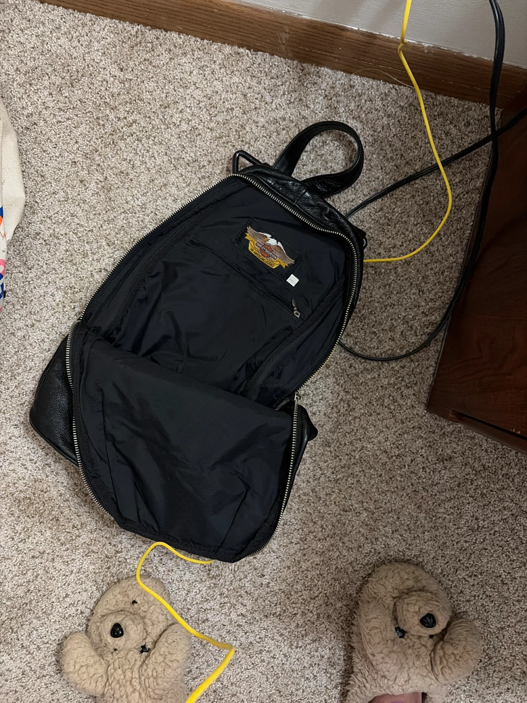 Black Leather Harley-Davidson Backpack - photo 2