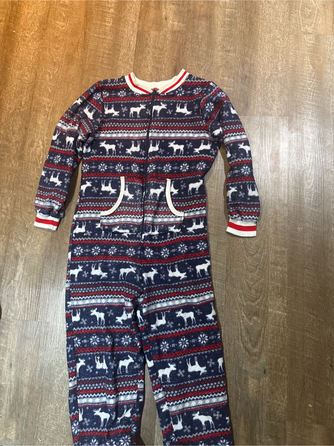Kids' Fleece Christmas Pajamas - Reindeer Pattern