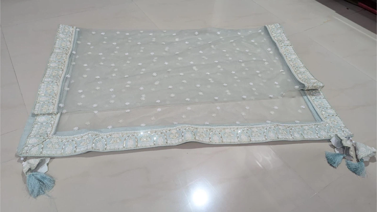 Embroidered Lehenga Choli Dupatta Set - photo 3
