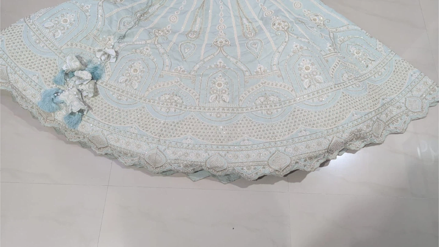 Embroidered Lehenga Choli Dupatta Set - photo 5