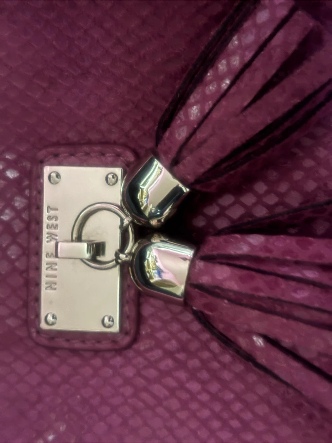 Nine West Purple Snake Print Clutch - photo 4