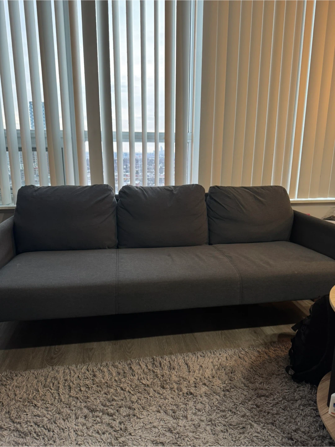 Grey Three-Seater Sofa - photo 2