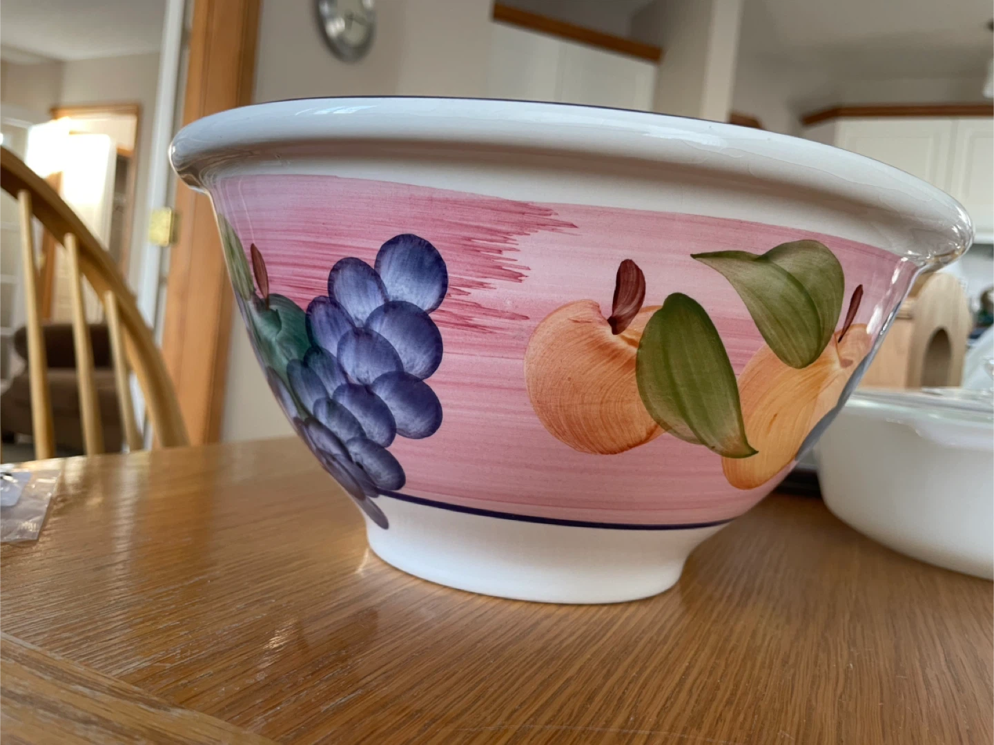 Decorative Ceramic Mixing Bowl with Fruit Design - photo 2