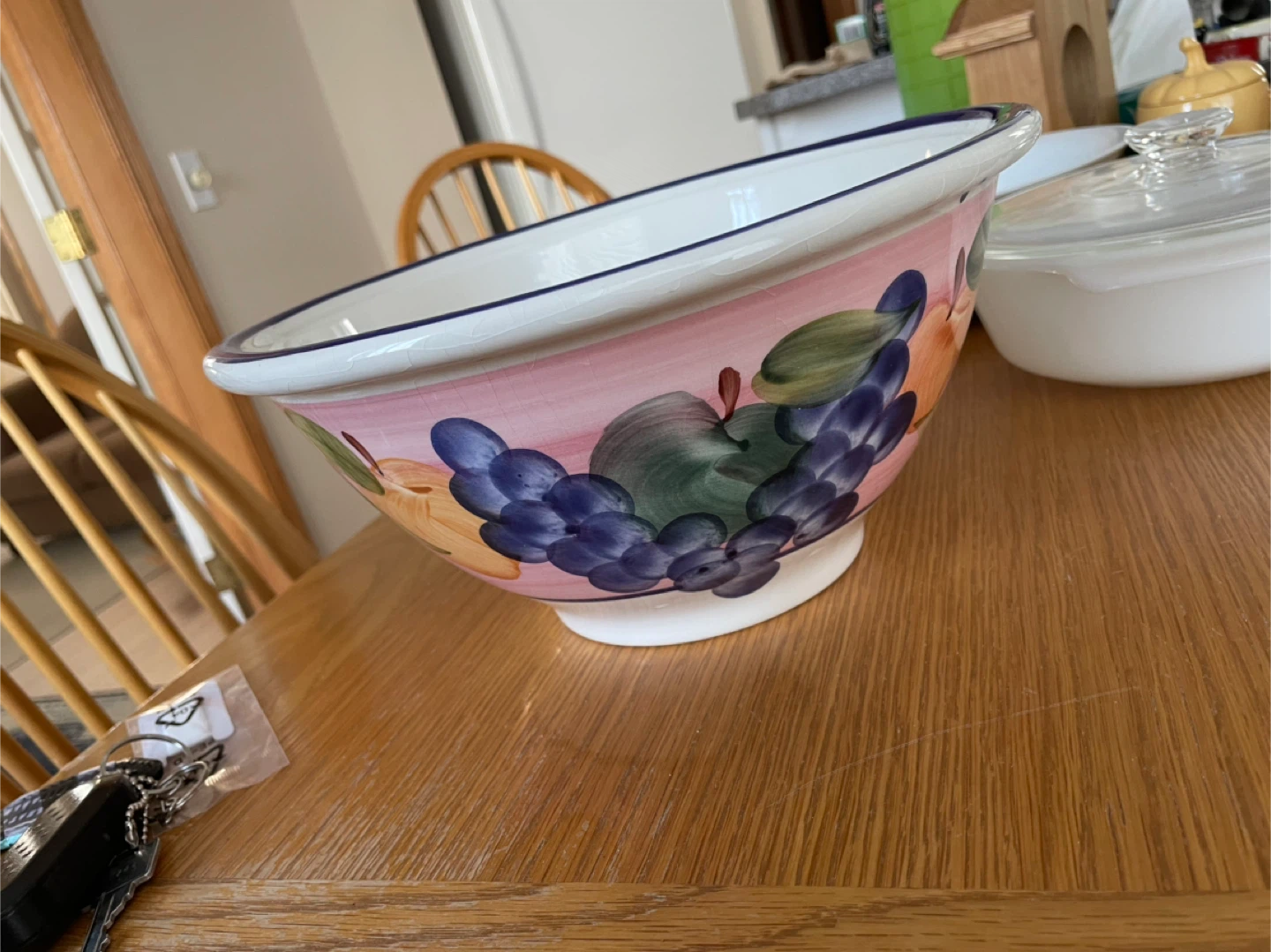 Decorative Ceramic Mixing Bowl with Fruit Design - photo 4