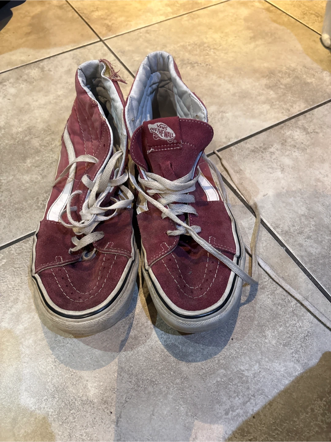Vans Sk8-Hi Burgundy Suede High-Top Sneakers