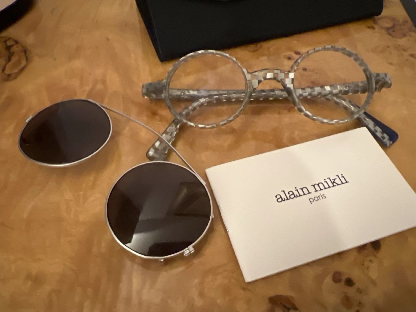 Alain Mikli Round Acetate Eyeglasses with Clip-On Sunglasses - photo 2