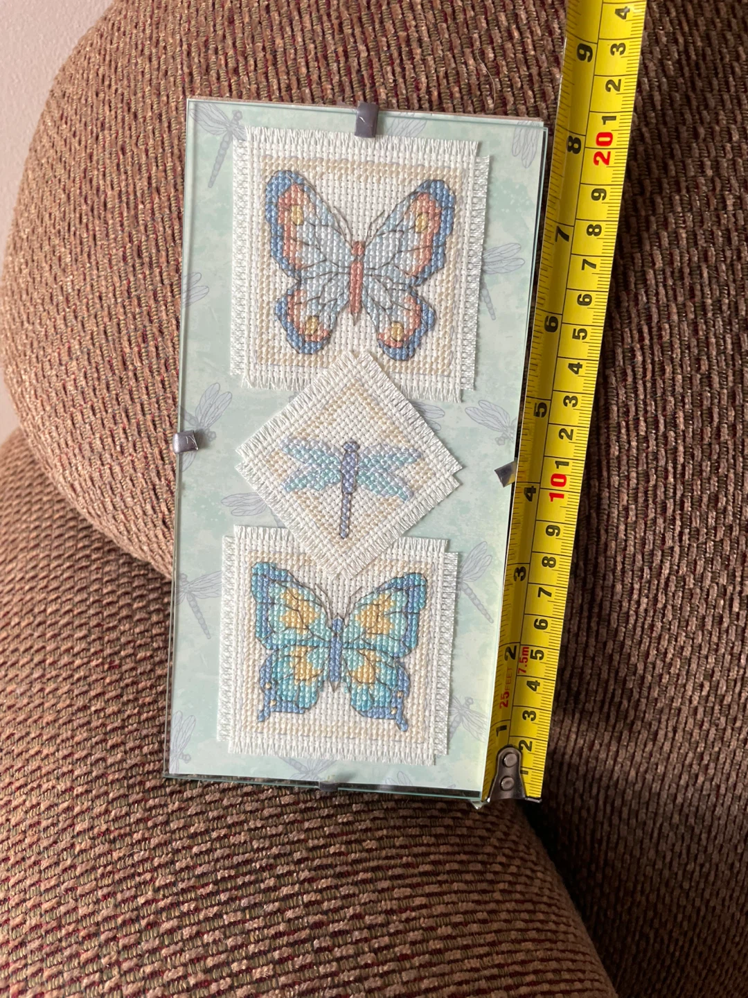 Decorative Glass Panel with Butterflies and Dragonfly - photo 2