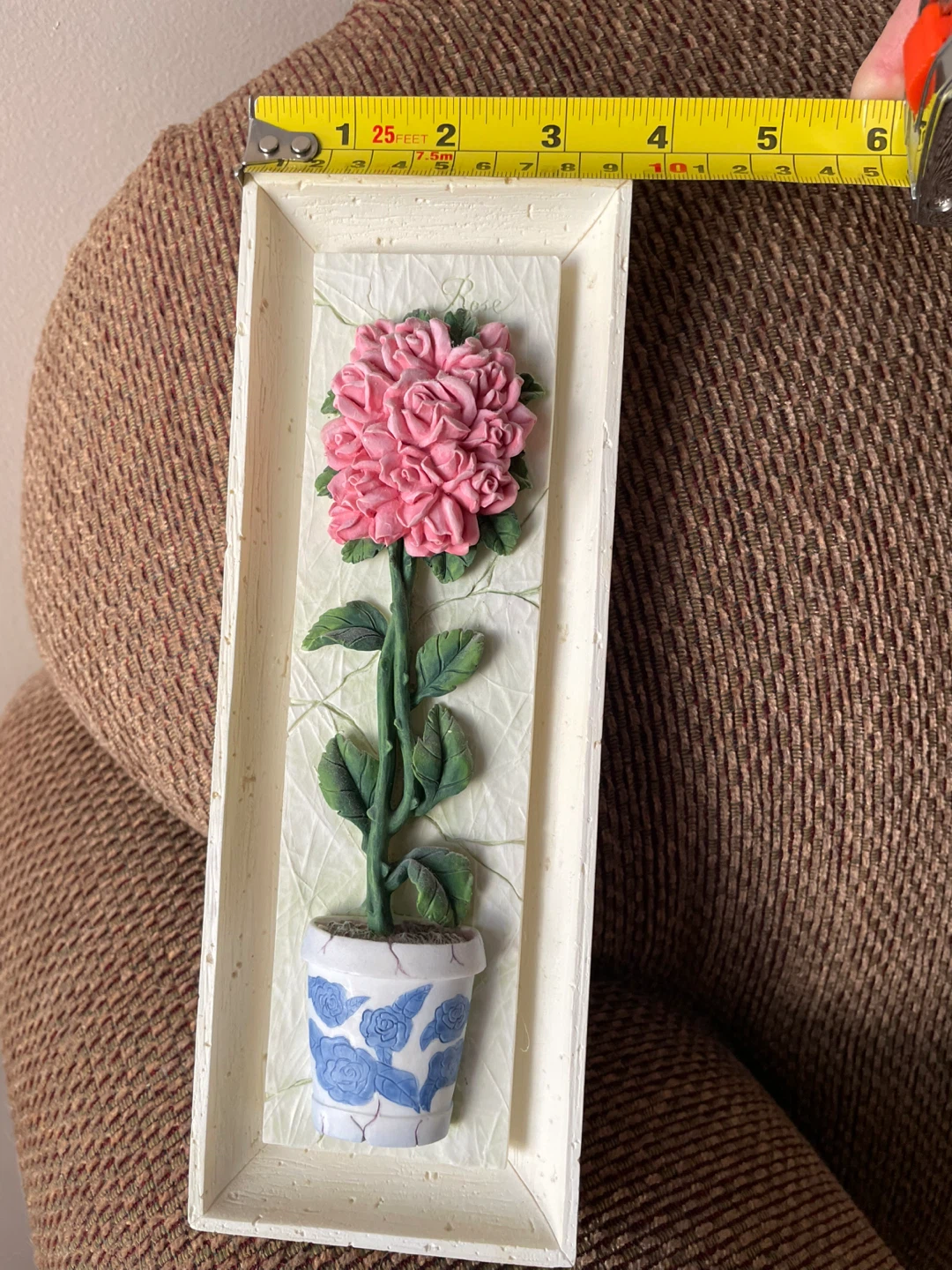 Pink Flower Wall Art Plaque - photo 2