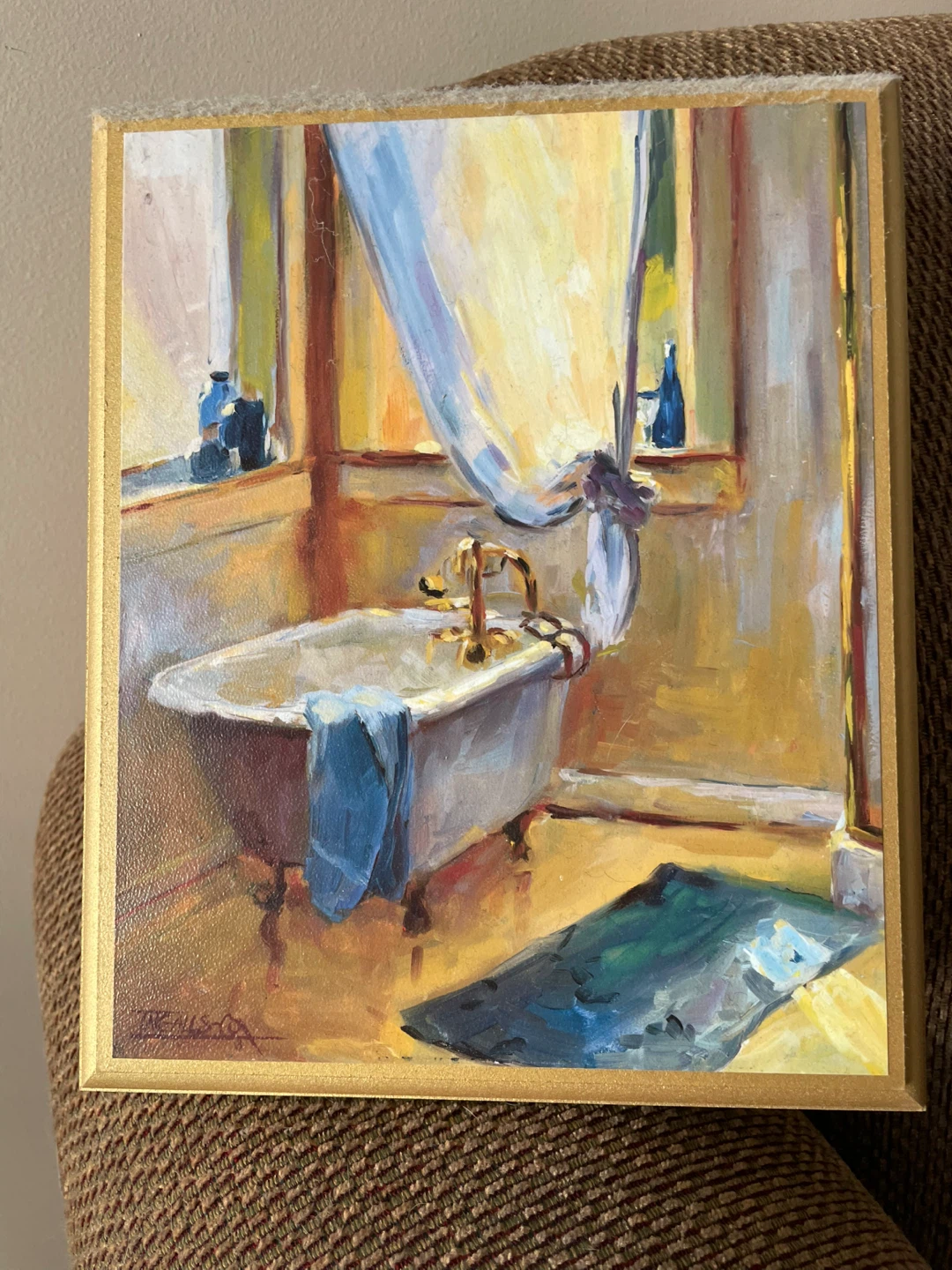 Canadian Artprints "Sunlight" Bath Scene Framed Art