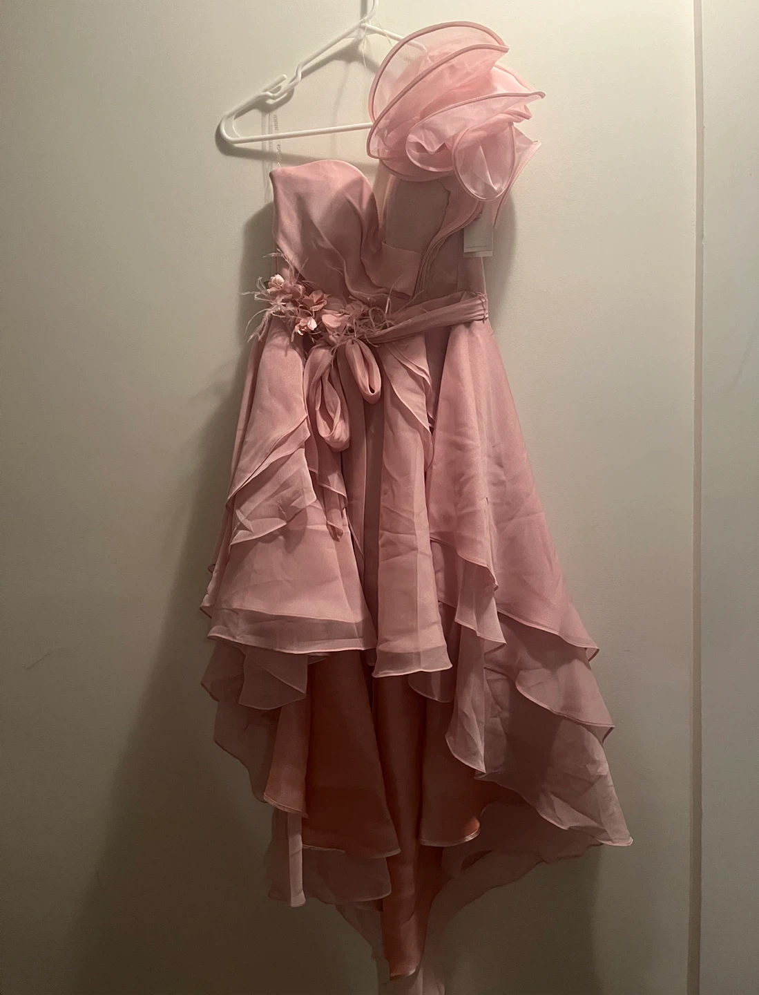 Alfabeta Womens Single Sleeve Crepe Short Dress,Sz 2, Light Pink - photo 5