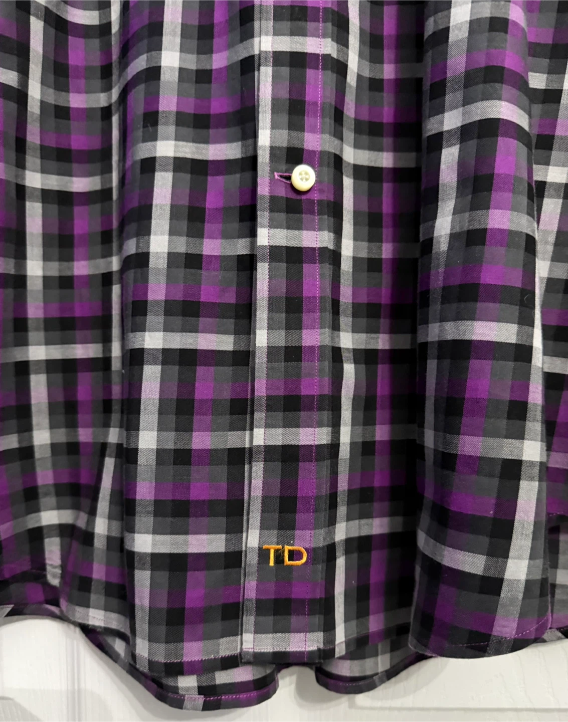 Thomas Dean Men's XL Plaid Long Sleeve Dress Shirt - photo 4