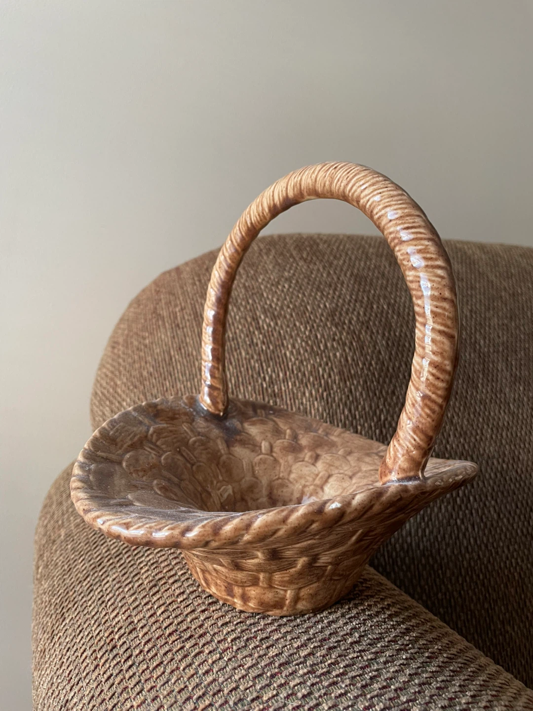 Ceramic Basket with Handle