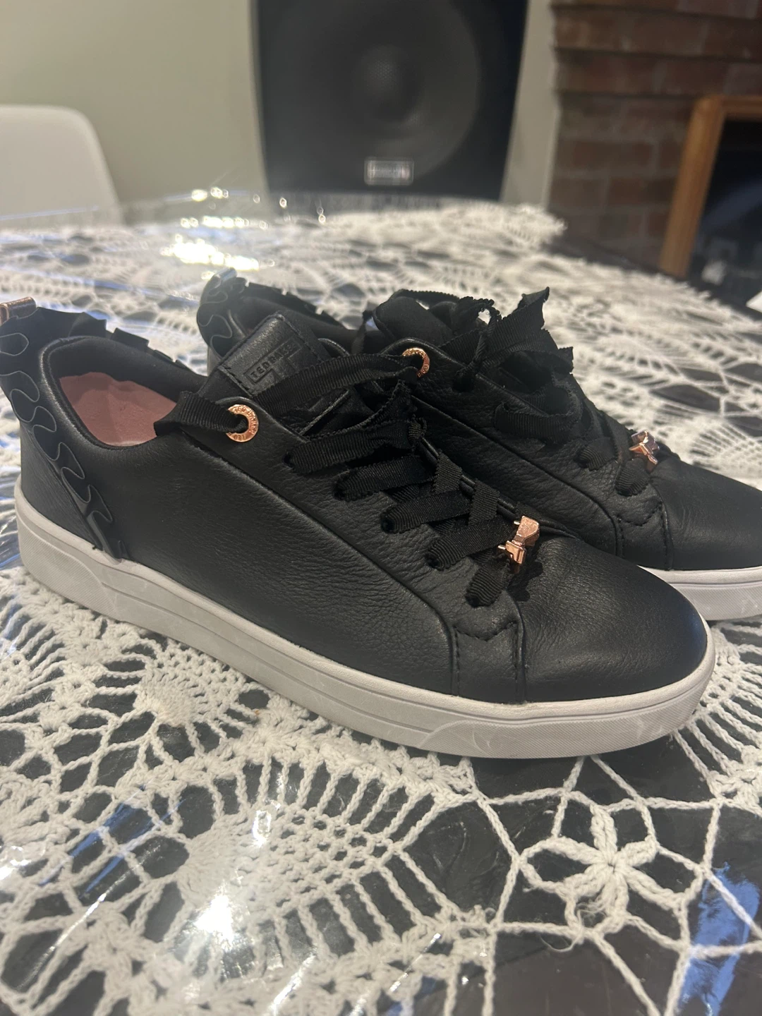 Ted Baker London Astrina Black Leather Sneakers