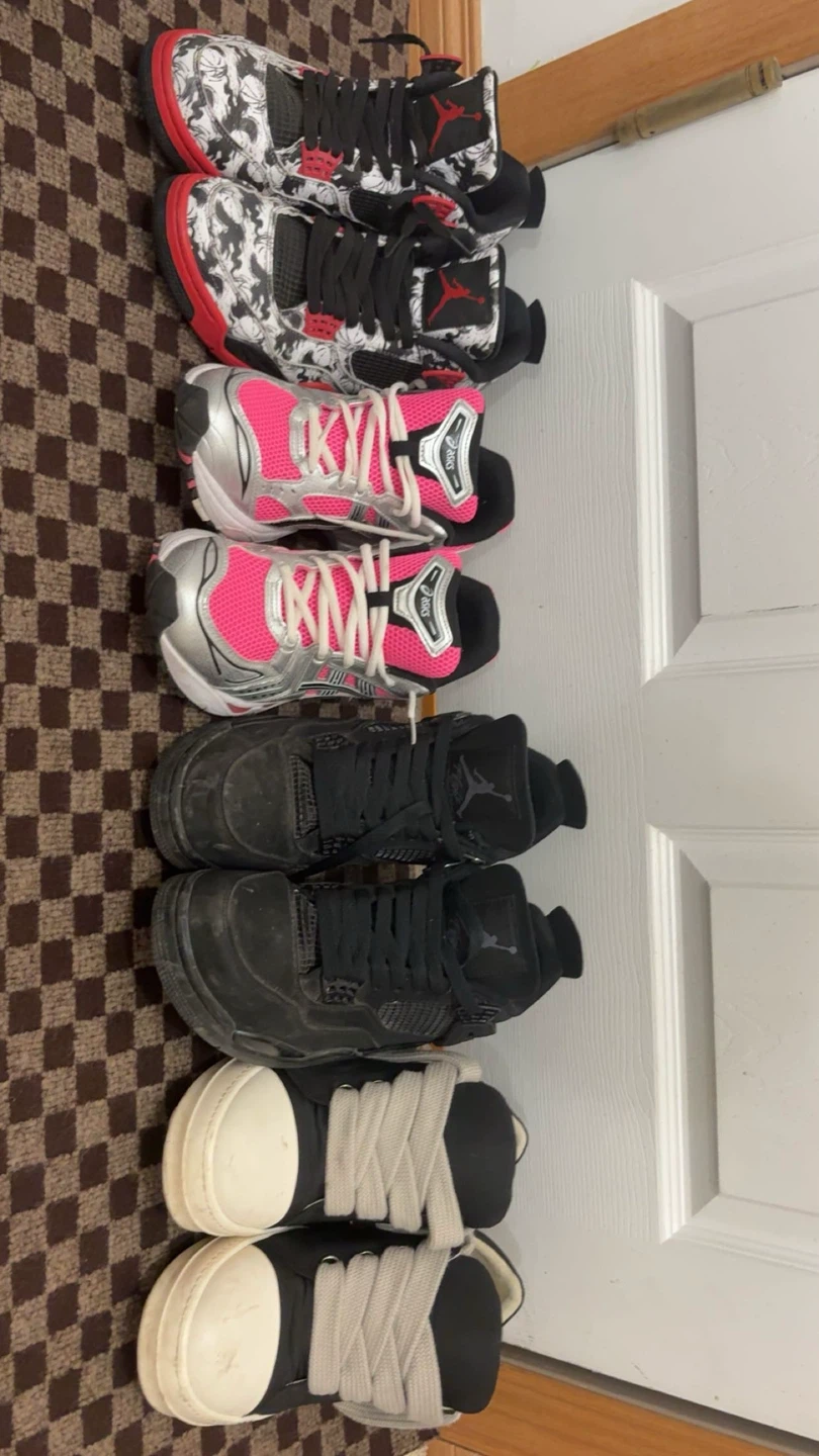 Assorted Sneakers: Air Jordan, Asics, Rick Owens