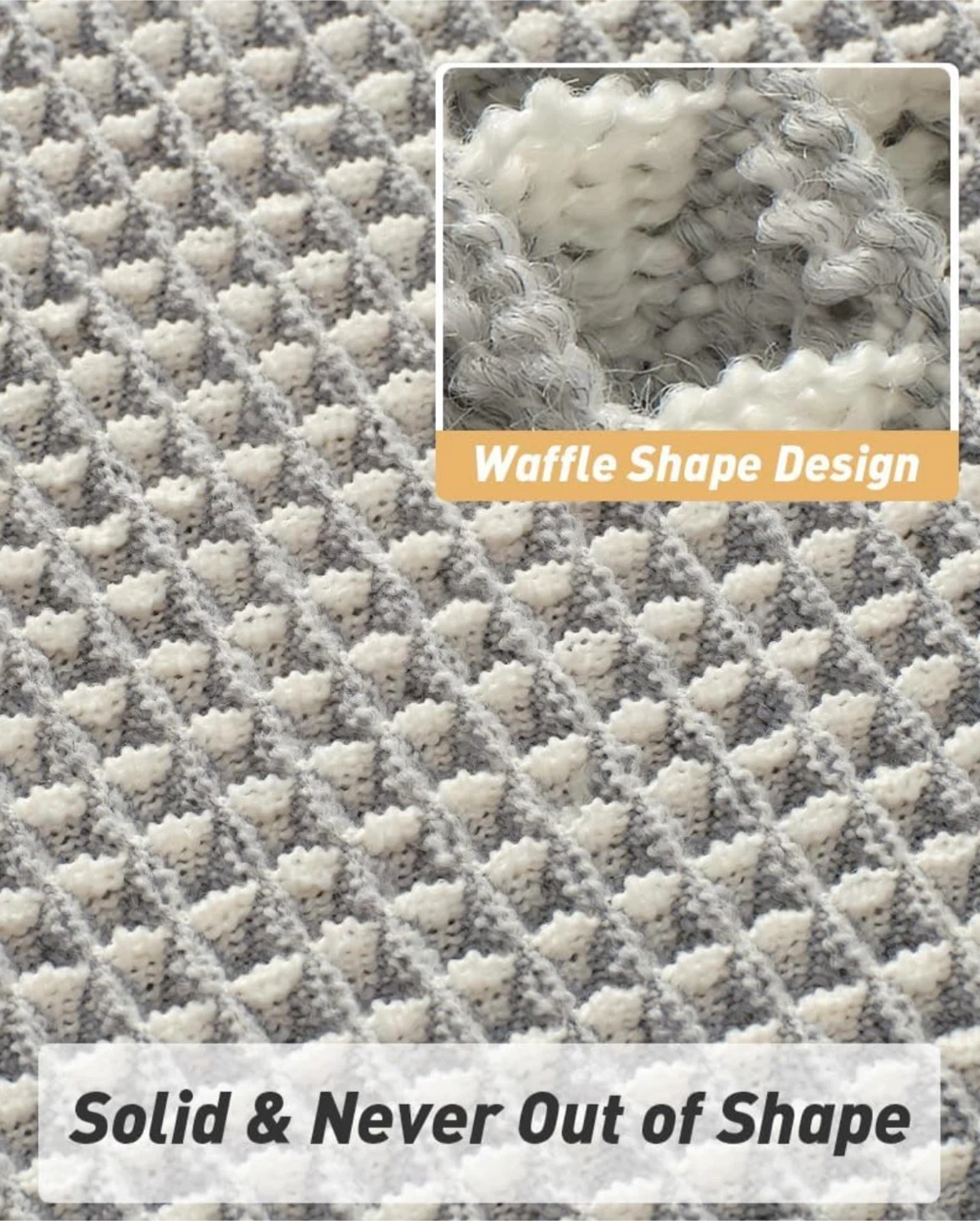 Set of 2 Non-Slip Waffle Bath Mats - photo 3