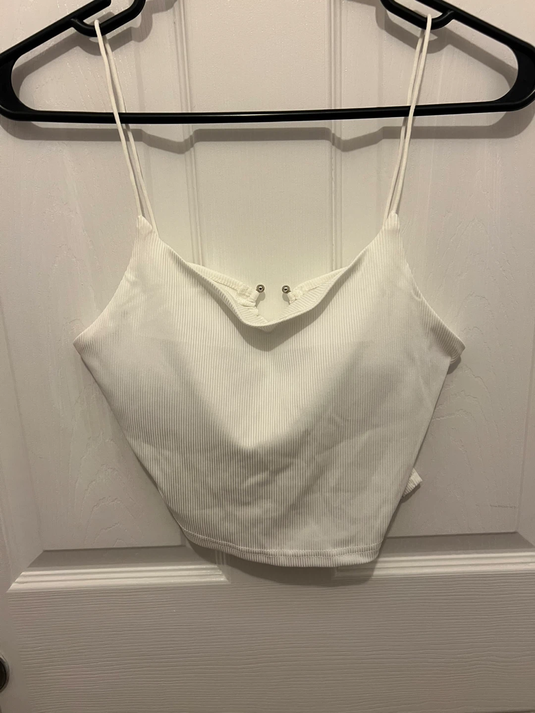 White Cut-Out Tank Top