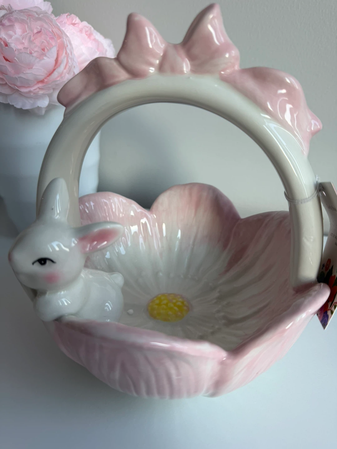 Pink Bunny Flower Basket - photo 2
