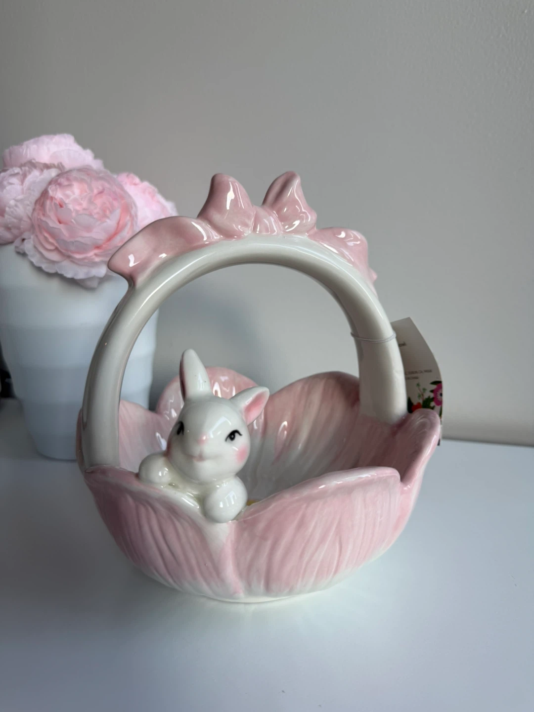 Pink Bunny Flower Basket - photo 3