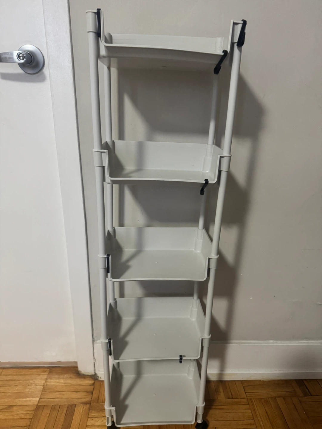 White 5-Tier Rolling Storage Cart