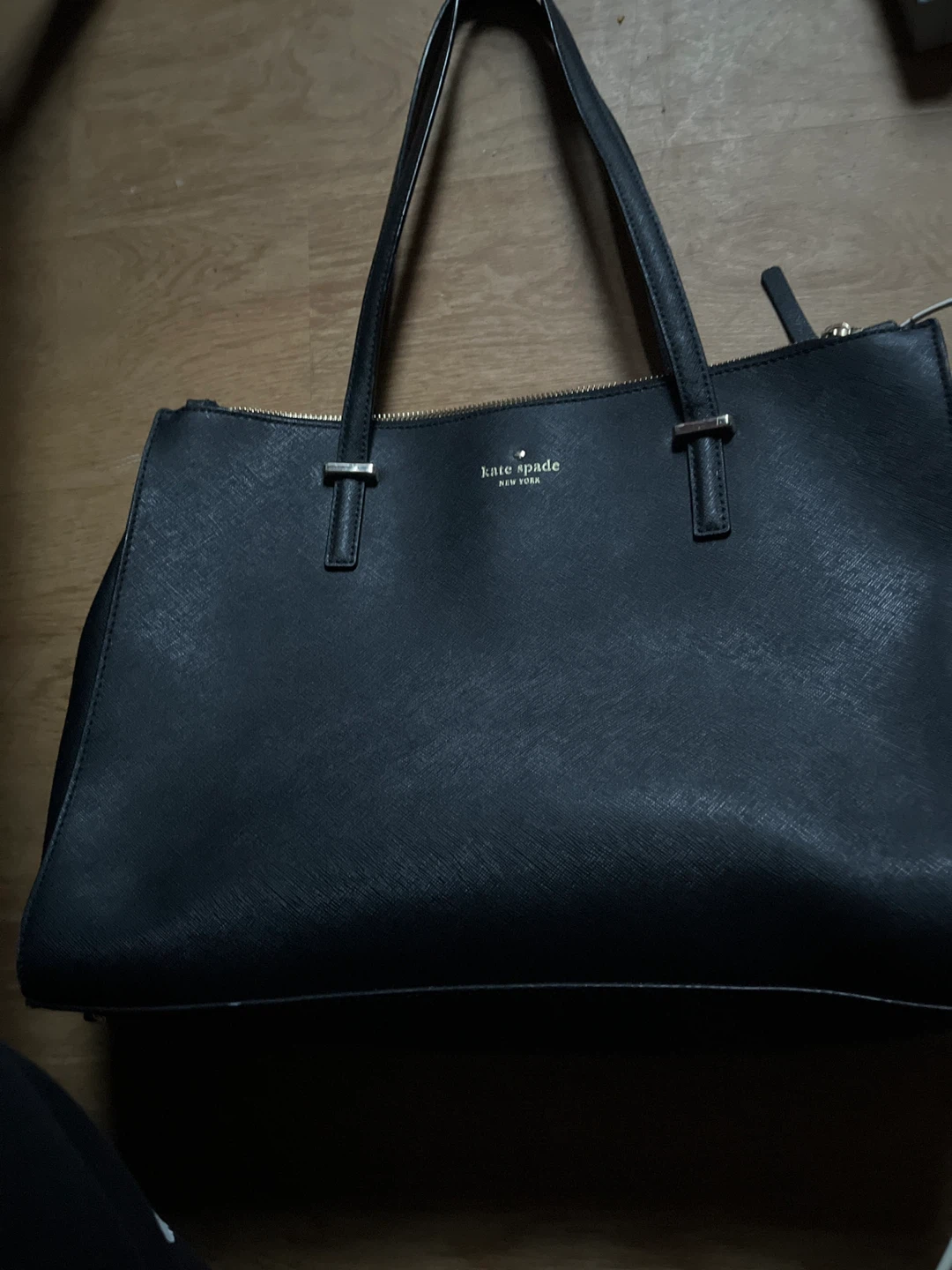 Kate Spade New York Black Leather Tote Bag
