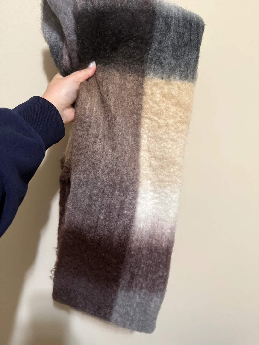 Cozy Plaid Fringe Scarf
