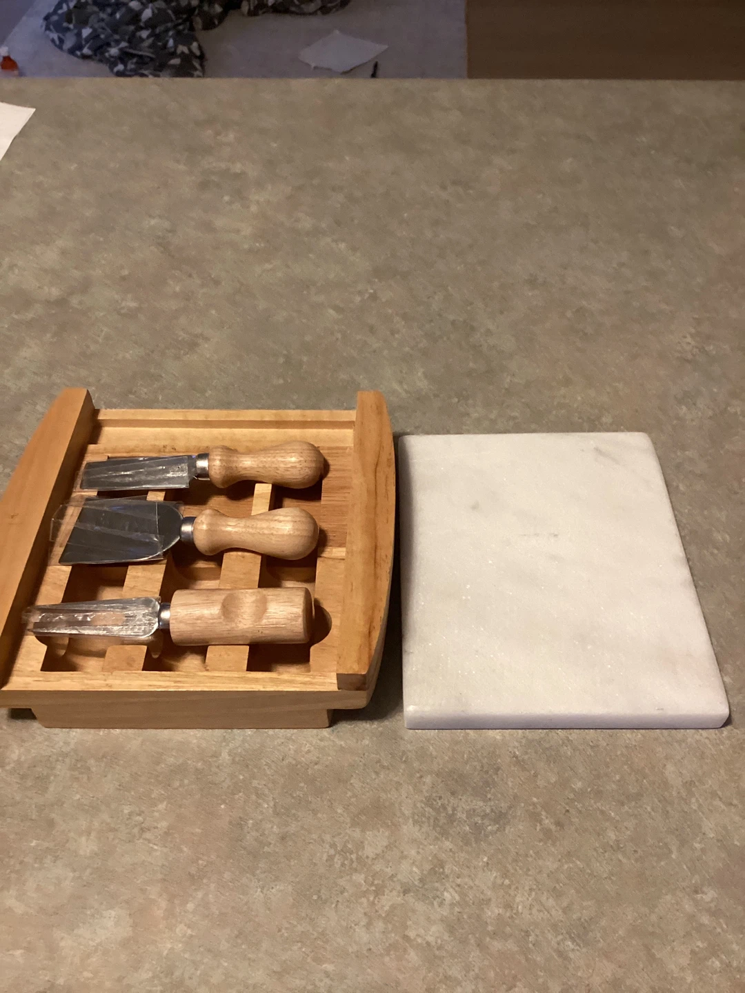 Marble Cheese Board with Utensils - photo 2