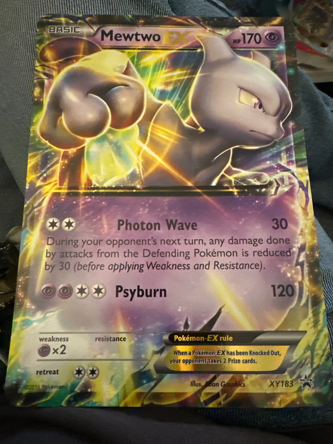Pokemon Mewtwo EX Trading Card XY183