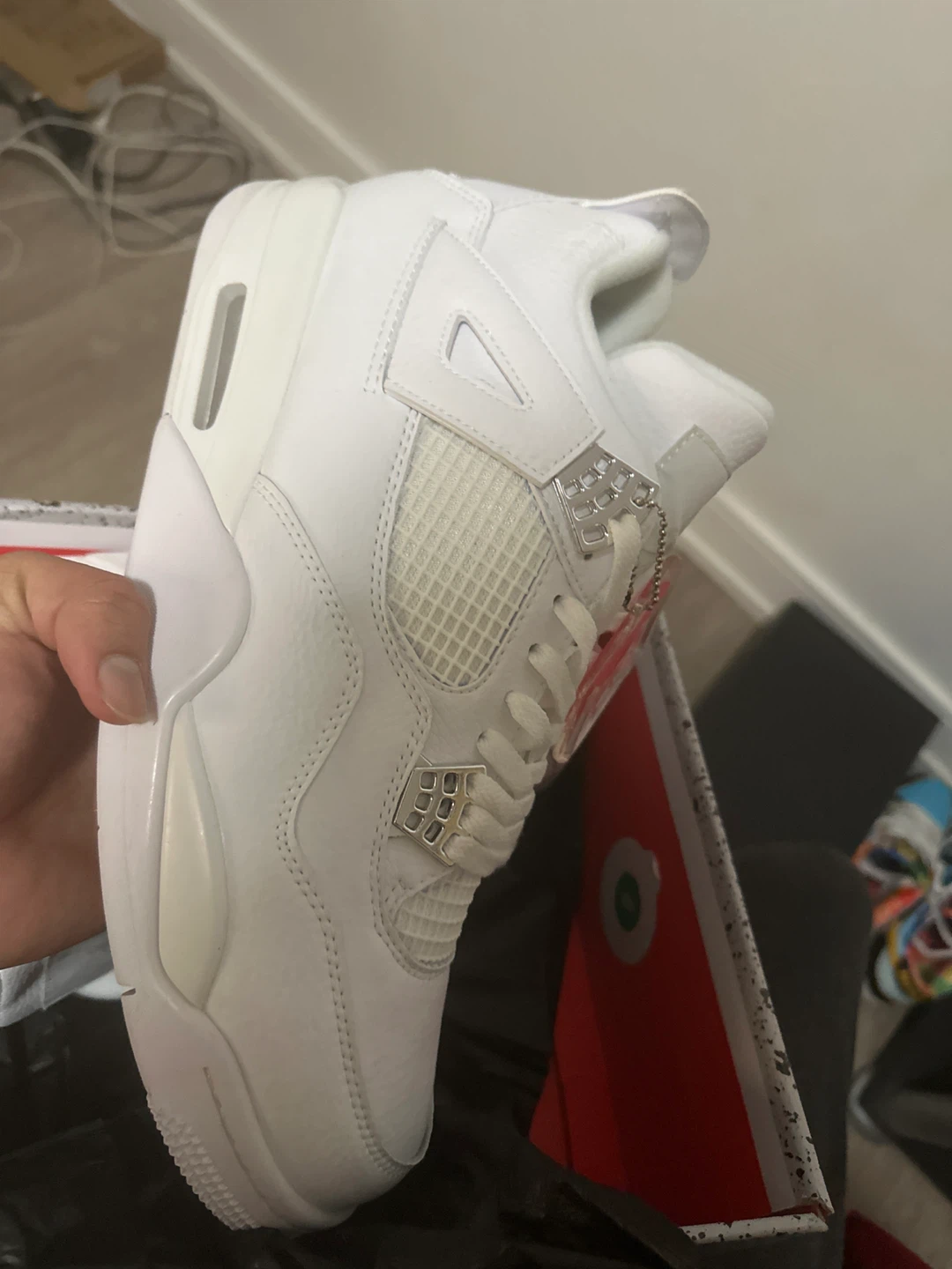 Air Jordan 4 Retro Pure moneys Men's Shoes - photo 3