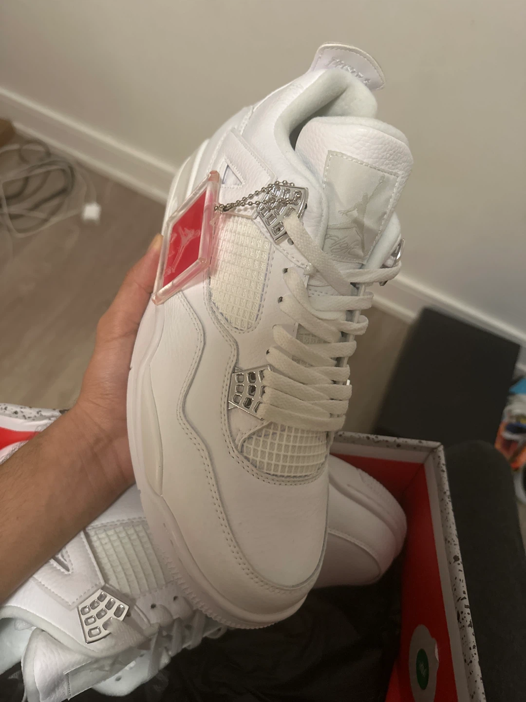 Air Jordan 4 Retro Pure moneys Men's Shoes
