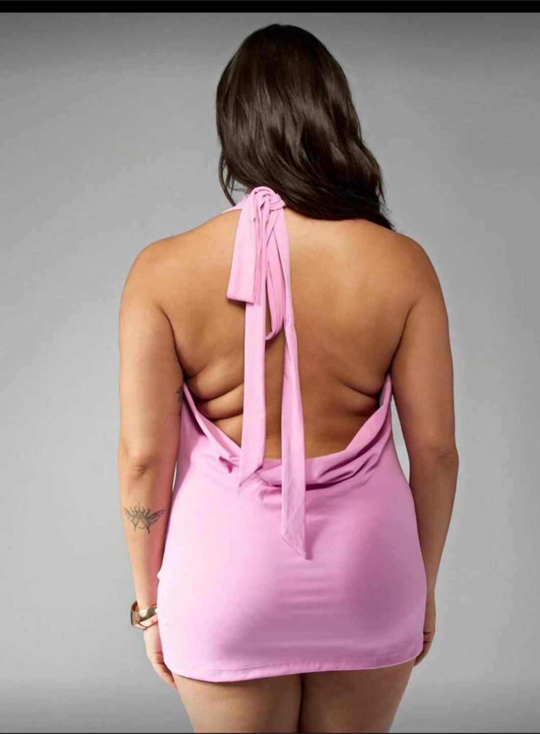 Pink Halterneck Mini Dress - photo 2