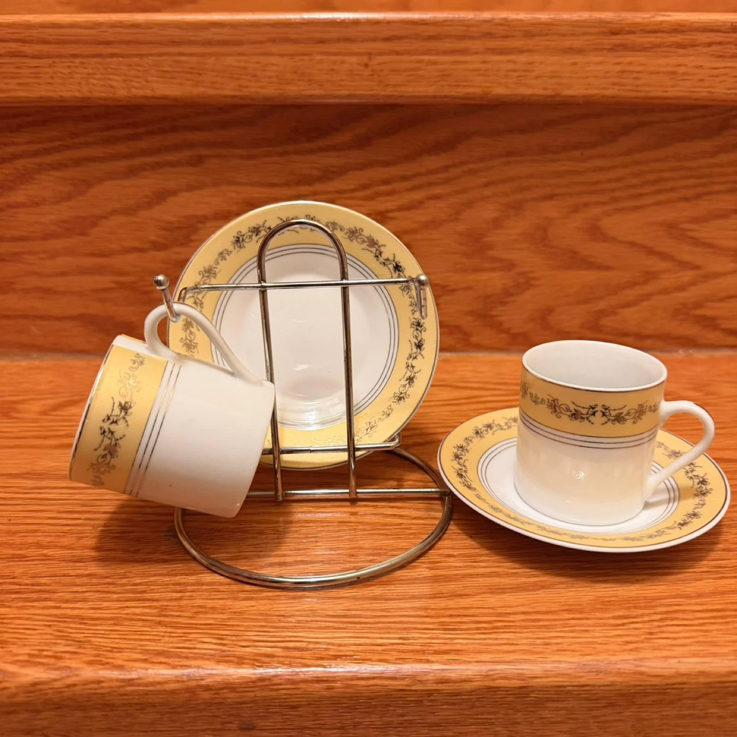 Pair of Espresso Cups and Saucers Set