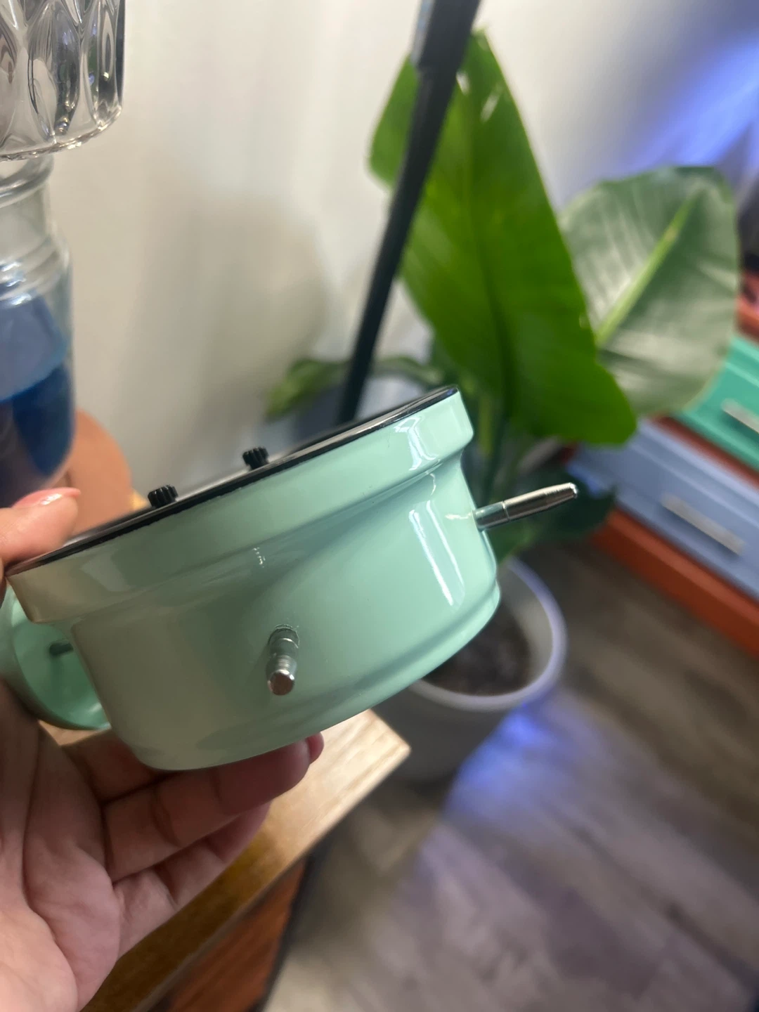 Mint Green Retro Twin Bell Alarm Clock - photo 4