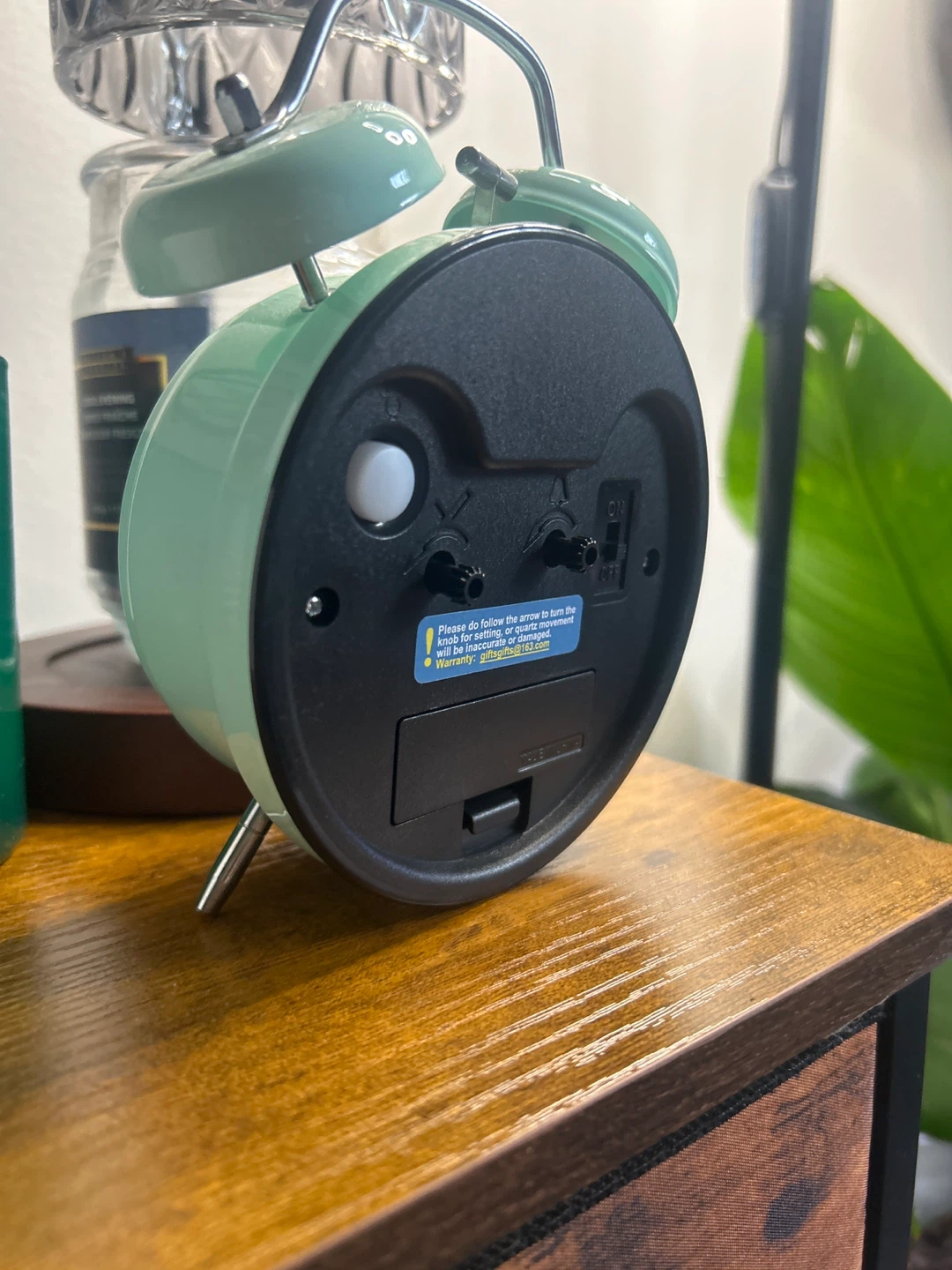 Mint Green Retro Twin Bell Alarm Clock - photo 3
