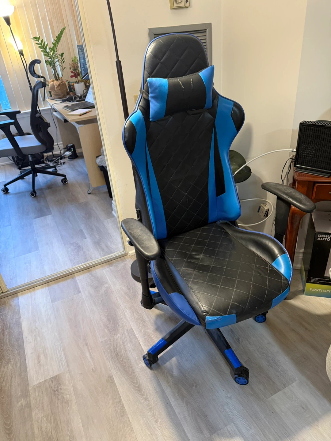 Black and Blue Gaming Chair