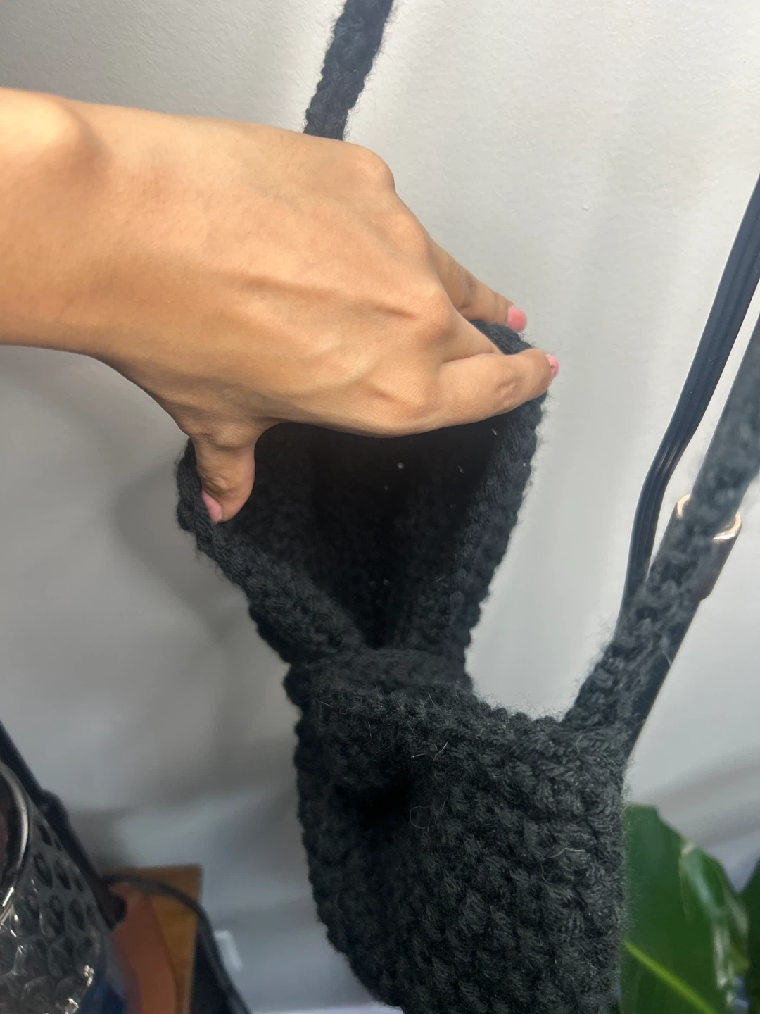 Black Crocheted Bow Bag - photo 3