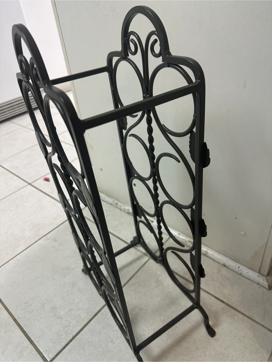Black Metal Wine Rack