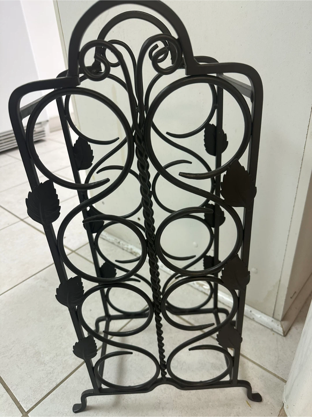 Black Metal Wine Rack - photo 2
