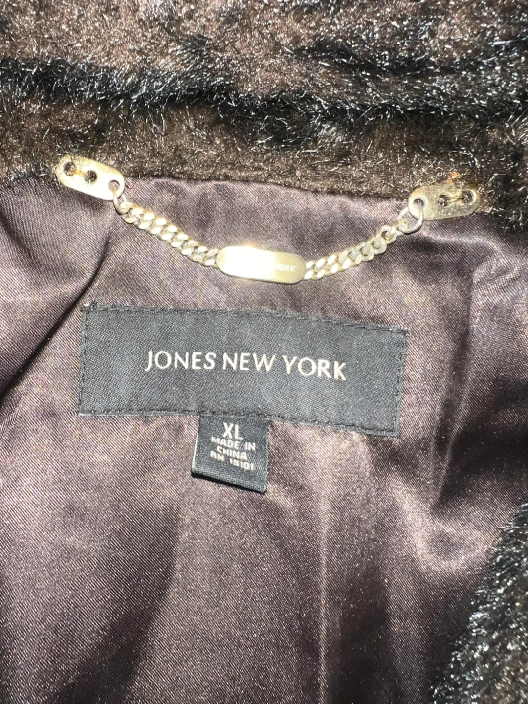 Jones New York Faux Fur Hooded Coat SIZE XL - photo 4