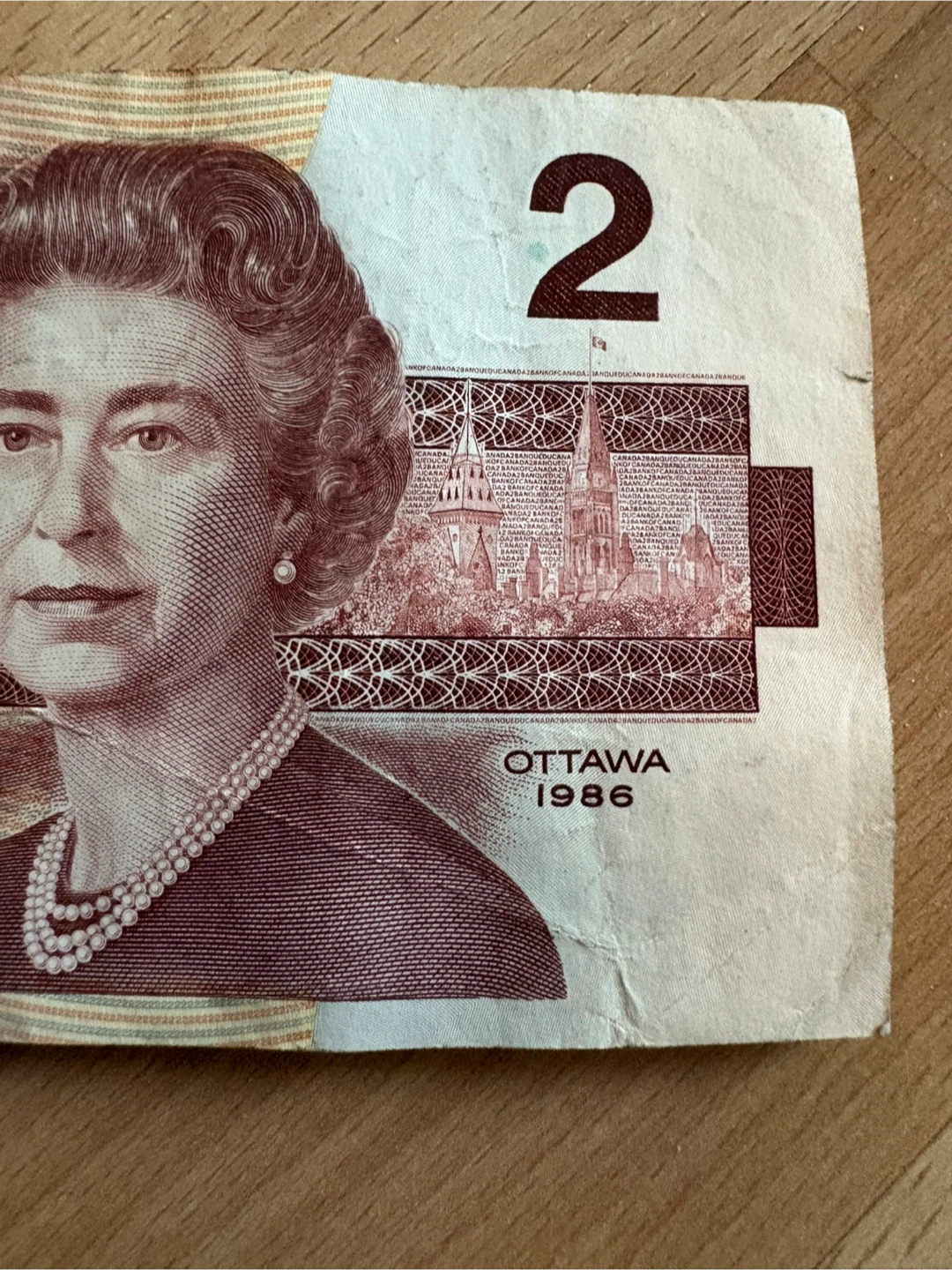 5 Canadian 2 Dollar Bills 1986 - photo 3