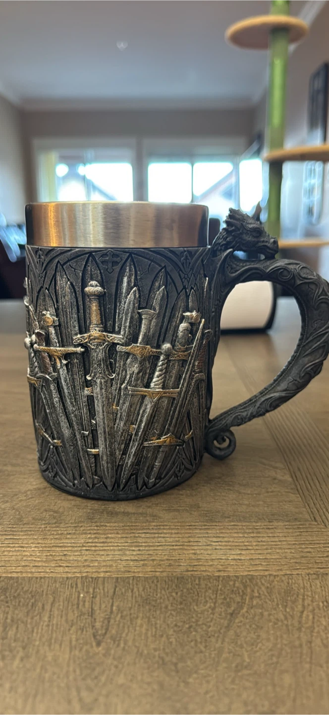 Fantasy Dragon Sword Mug with Stainless Steel Insert