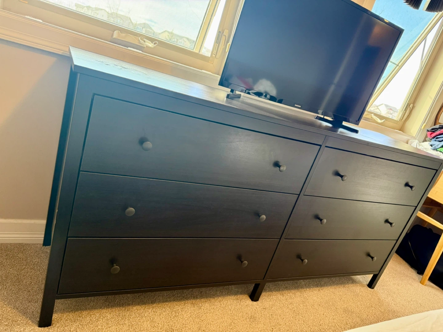 Dark Brown 6-Drawer Dresser