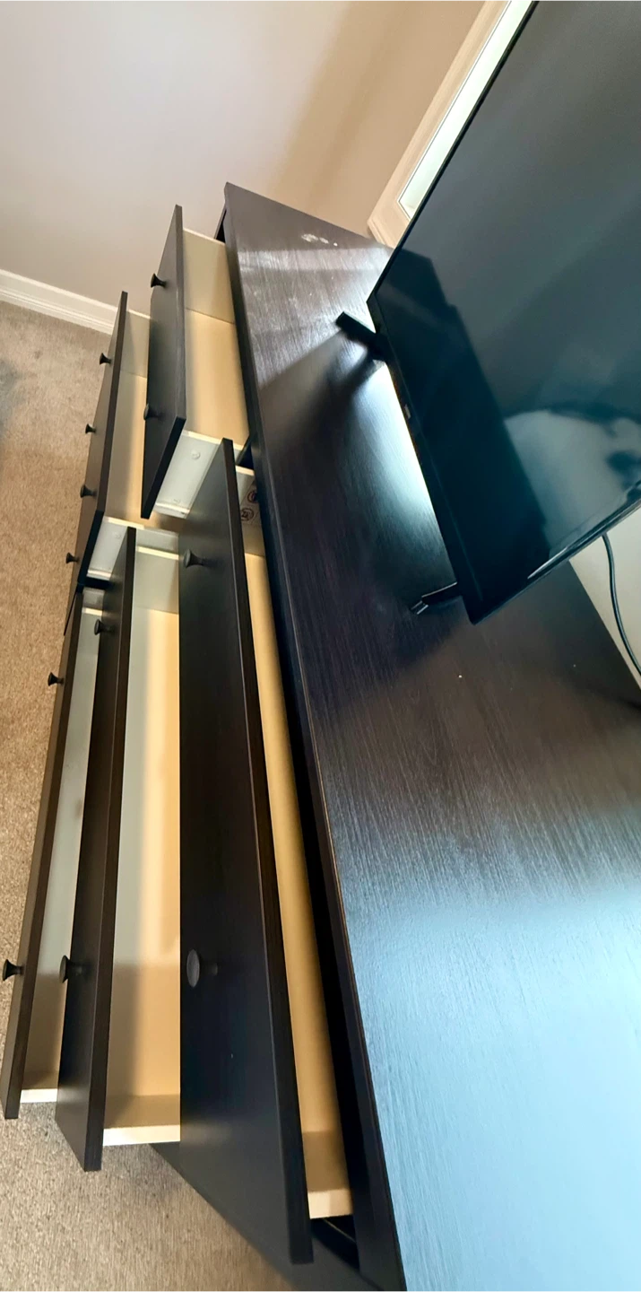 Dark Brown 6-Drawer Dresser - photo 4