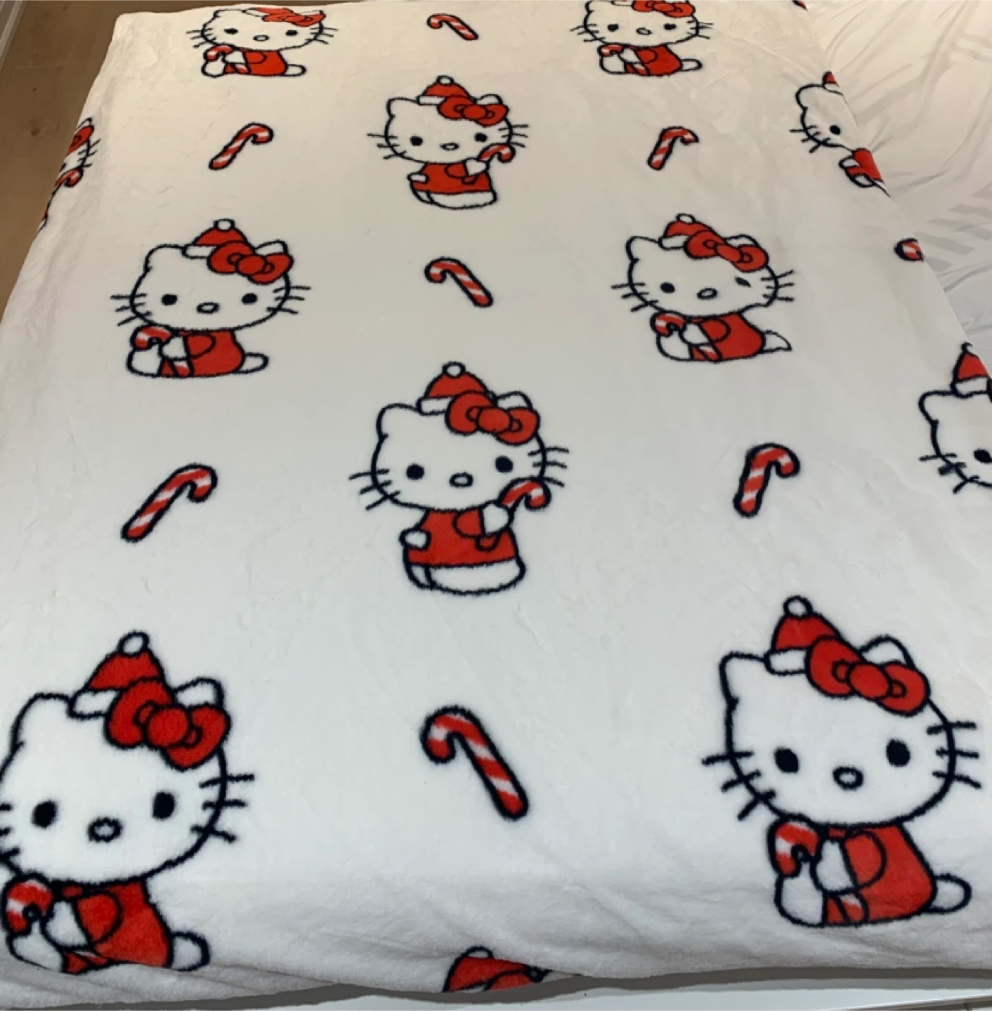 ❤️ Hello Kitty Holiday Faux Fur Throw Blanket Price Firm! ❤️